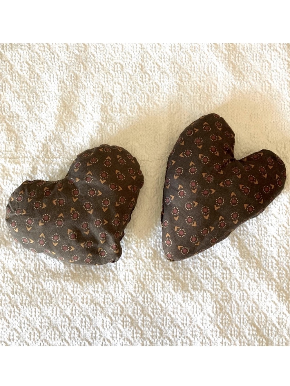 Set of 2 Handmade Heart Shaped Accent Pillows